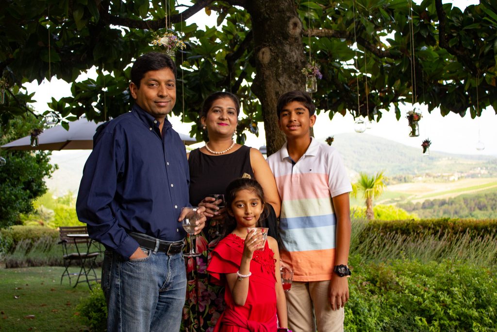 The Rai Family after an unforgettable Be My Guest experience at Villa il Leccio in the Tuscan countryside