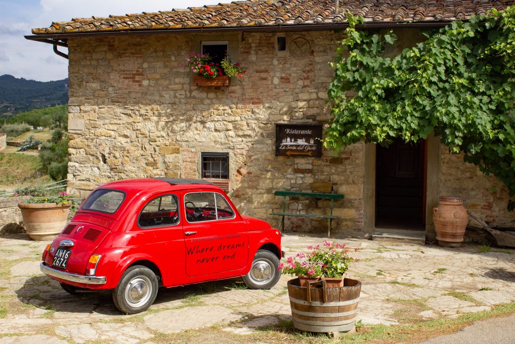 unlike many castles in Tuscany, Castello di Trebbio has its own restaurant