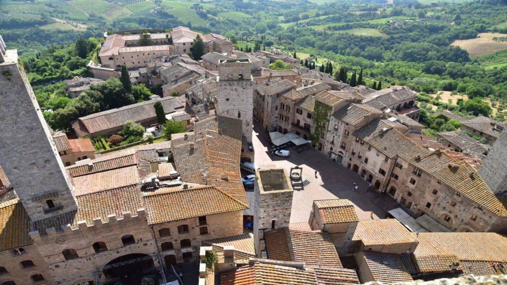 town green hills Volterra Italy