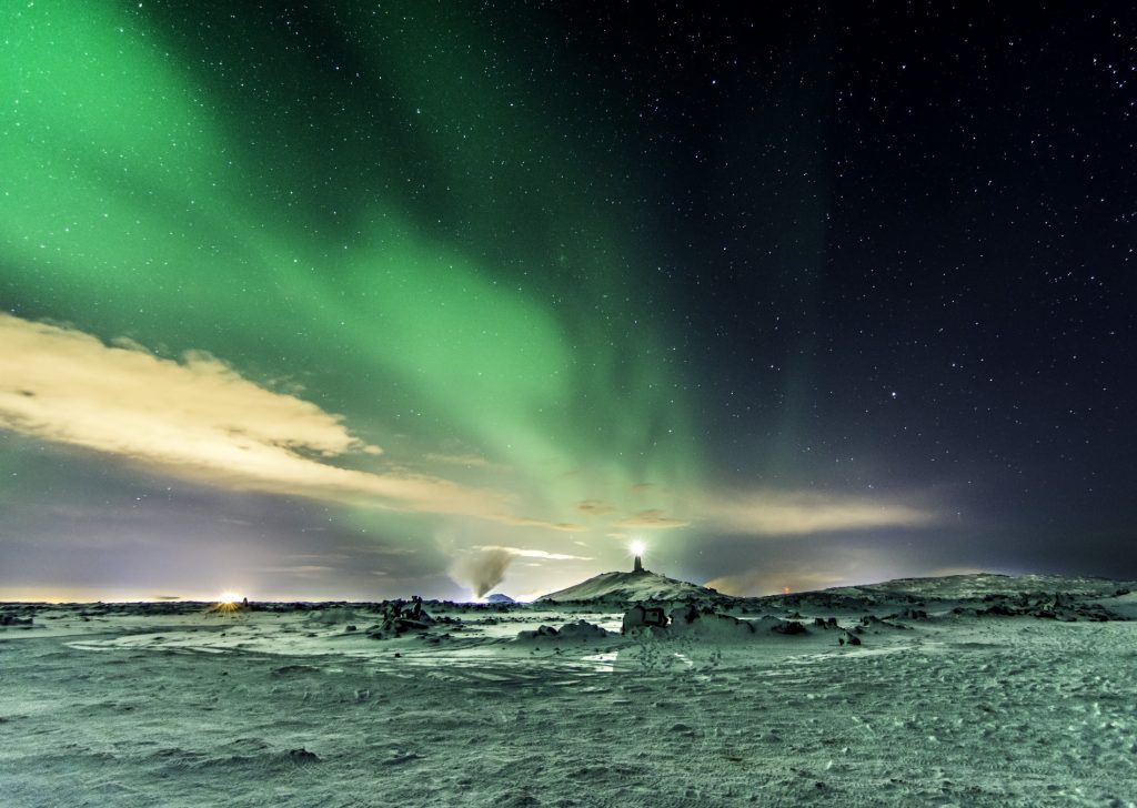 Experience the mesmerizing aurora borealis in Iceland, a magical display of lights that will leave you in awe.