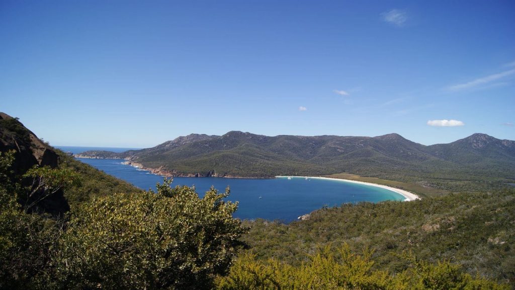 mountains beach Wineglass Bay Tasmania