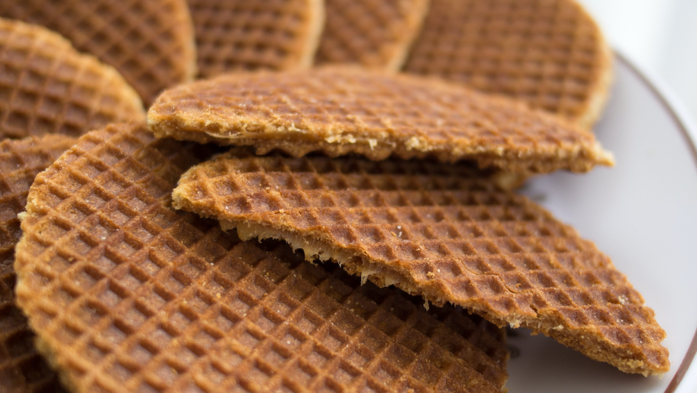 Dutch snacks stroopwafels (syrup waffle)