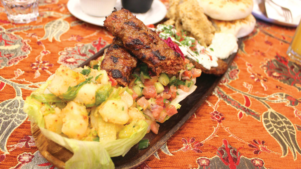 Platter of turkish food