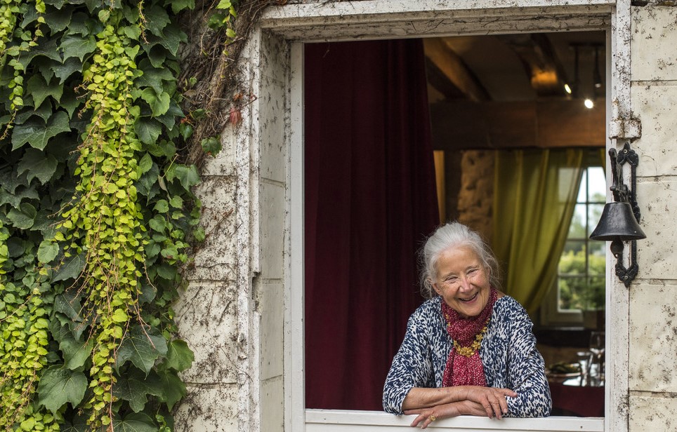 Elderly woman in France where people life expectancies are long