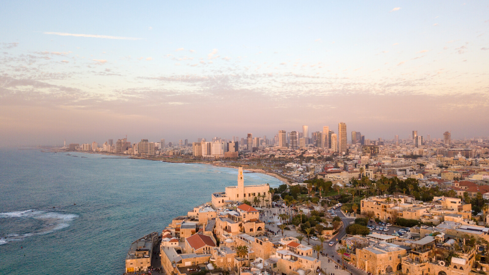Sunset shot of Tel Aviv in Israel