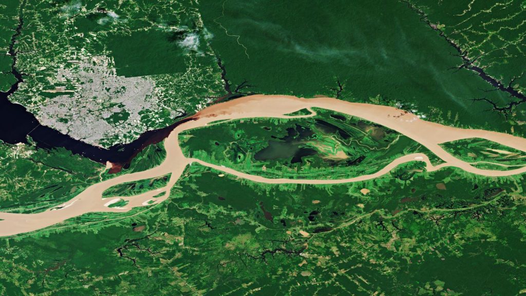 amazon river seen from space
