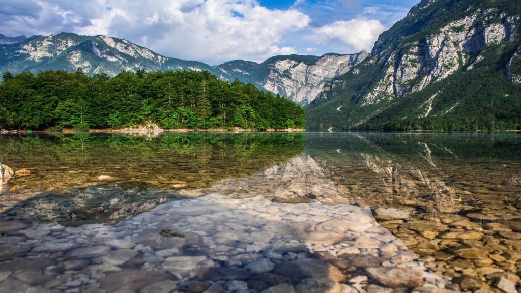 clear water lake bohinj slovenia