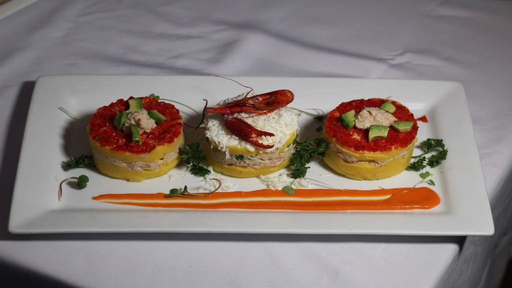 causa rellena peruvian potato dish