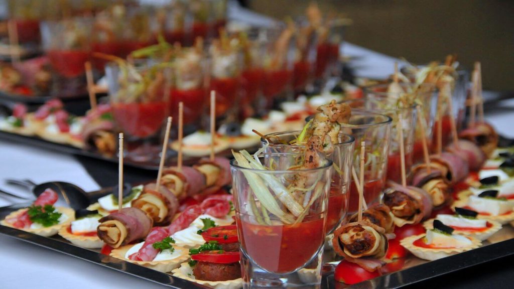 tray of pintxo tapas Spain