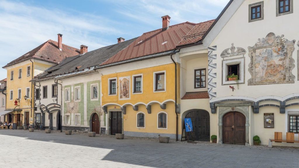 traditional houses Radovljica Slovenia