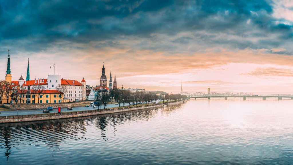 Riga in a winter morning