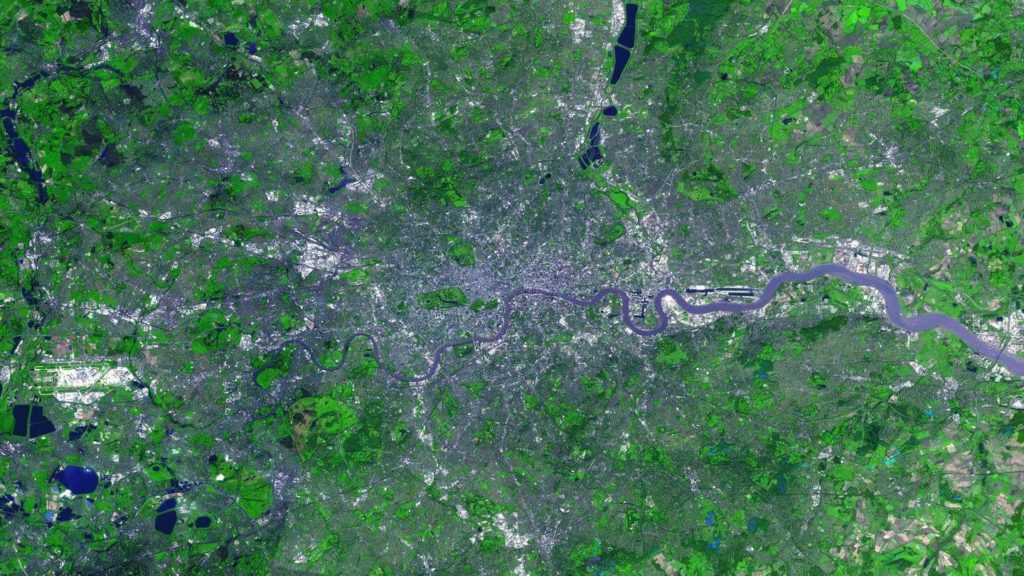 river thames seen from space