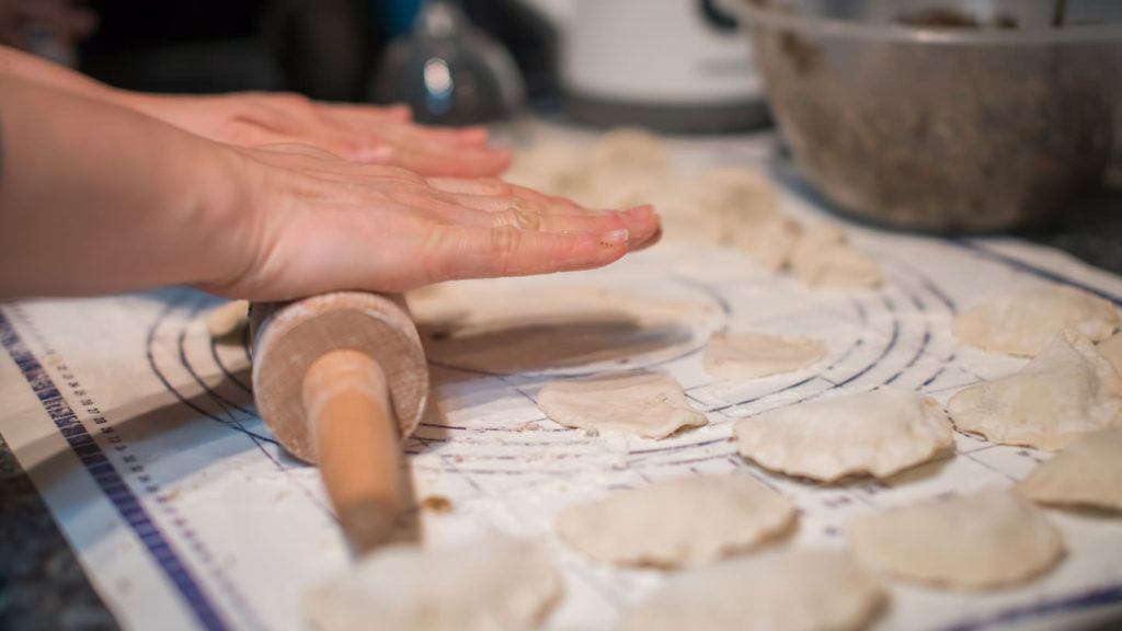 Making Polish pierogi