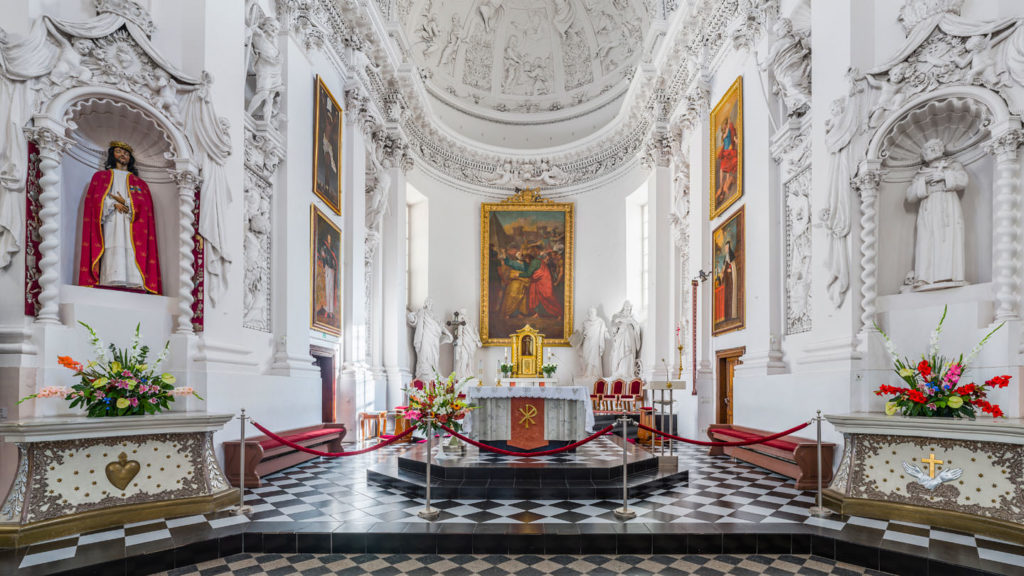 Interior of the church of St Paul and St Peter