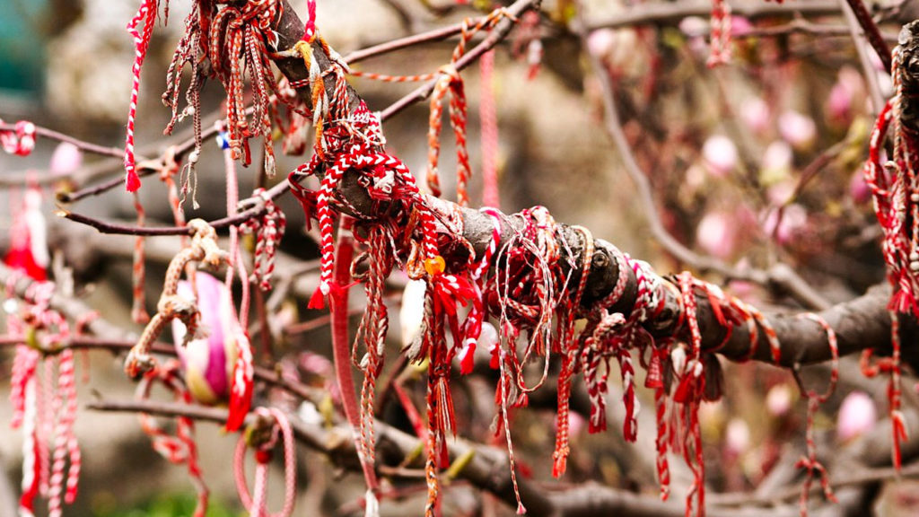 Martenitsi tree Bulgaria customs