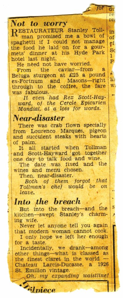 old newspaper clipping