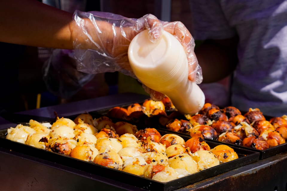 crab cakes on a tray