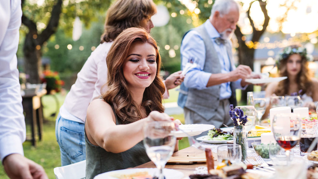 Loyalty Program Very Important Traveller of Trafalgar eating outdoors