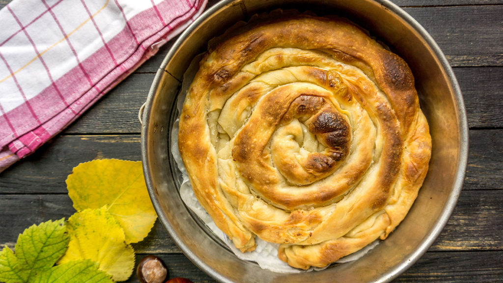 Burek in a pan