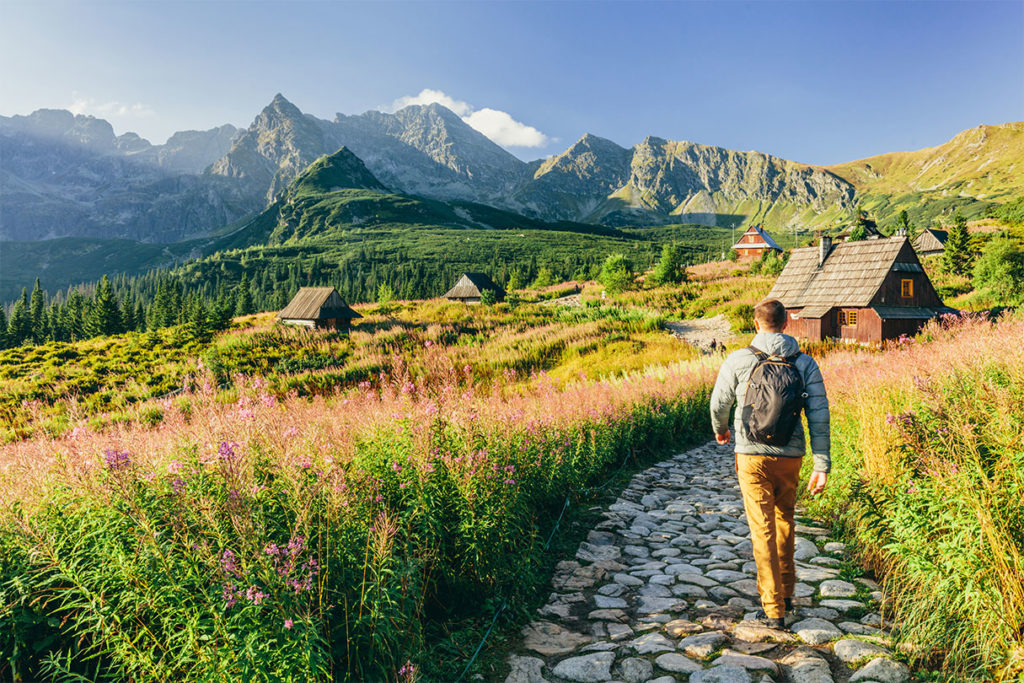Man Hiking in the Mountains Slovakia