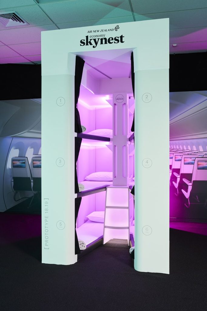 sleep pods Economy Skynest Air New Zealand