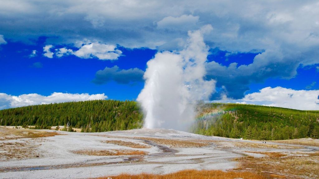 Old Faithful geyser Yellowstone National Park