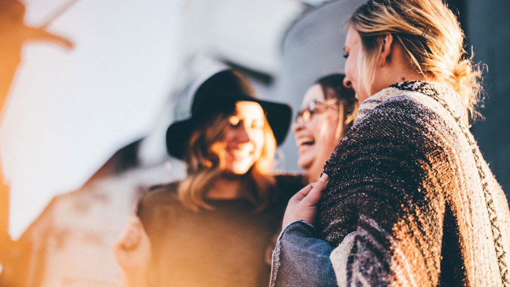 People enjoying conversation