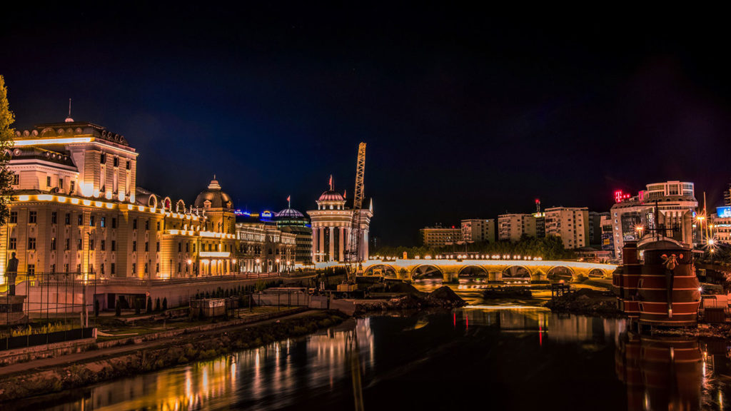 Night Shot of Skopje