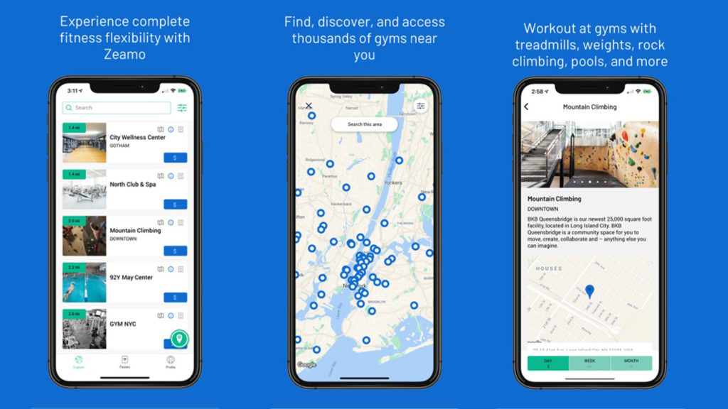 Screenshots of Zeamo