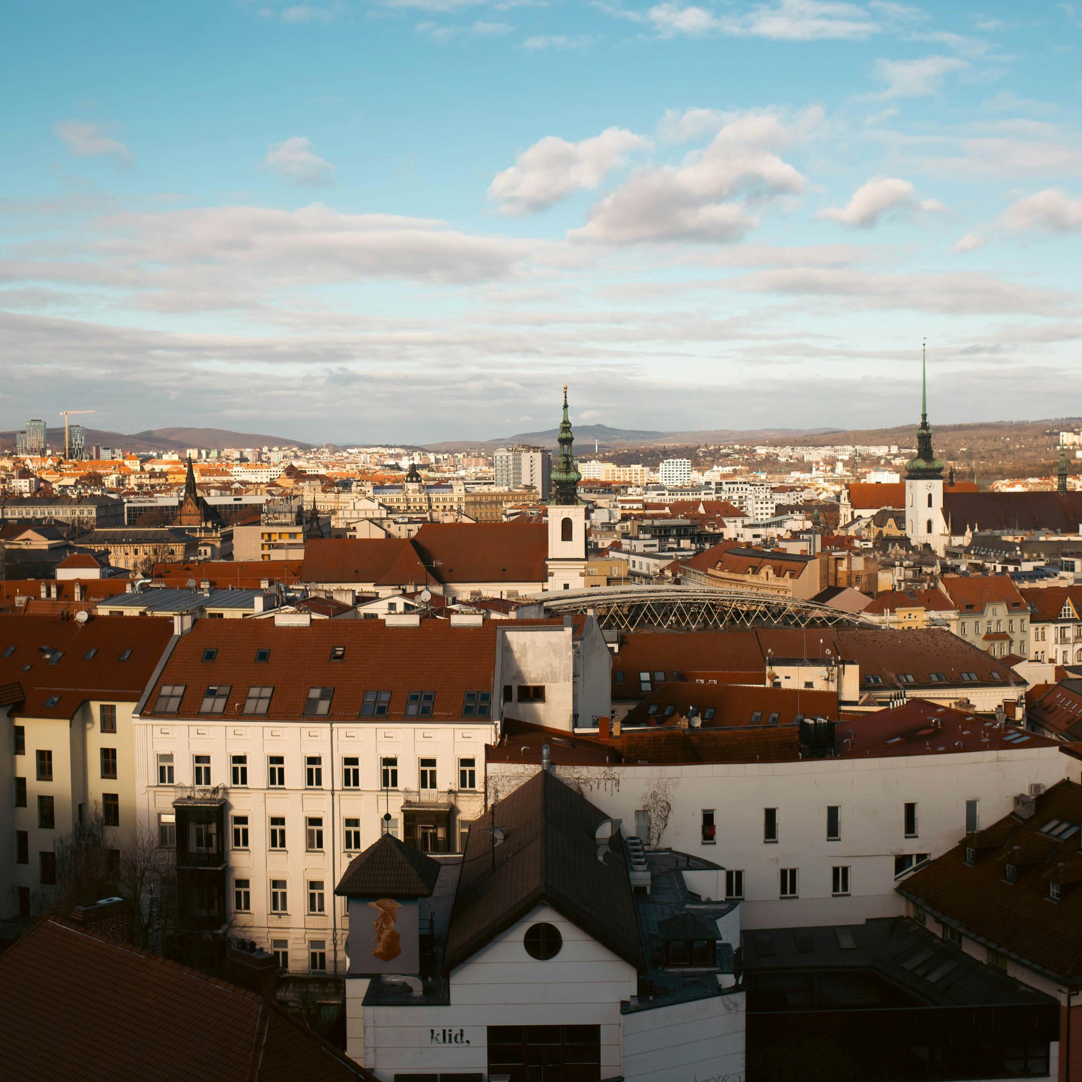Scenic Aerial View of Brno Cityscape