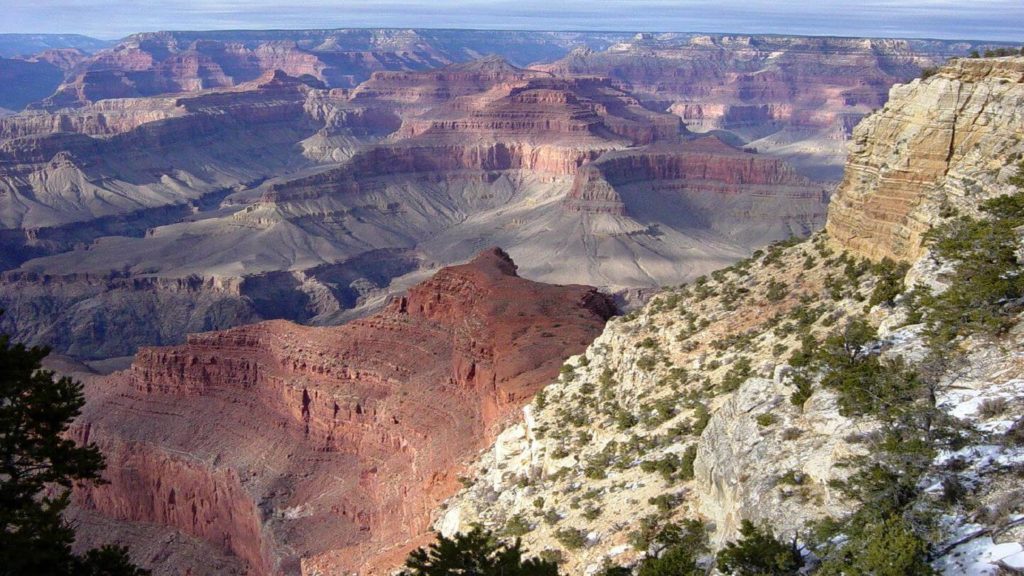 red rocks south rim grand canyon united states