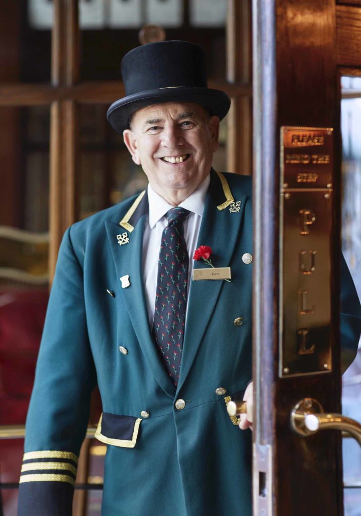 A doorman at The Rubens hotel