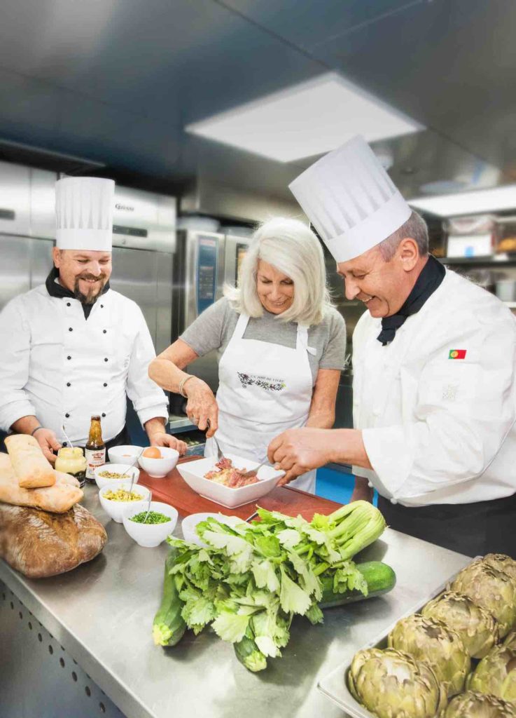 Bea Tollman with chefs