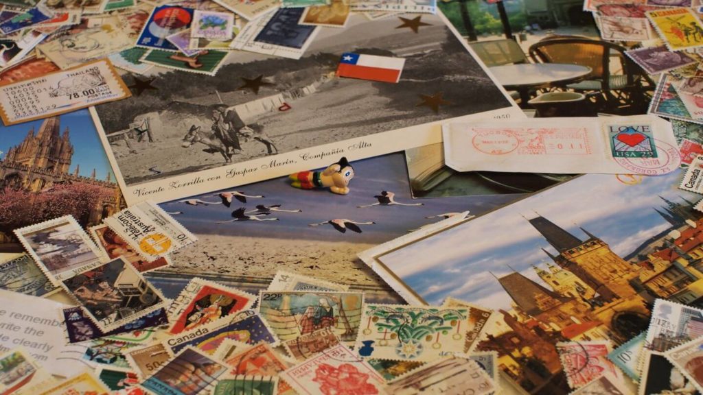 travel pinboard collage travel souvenir collection