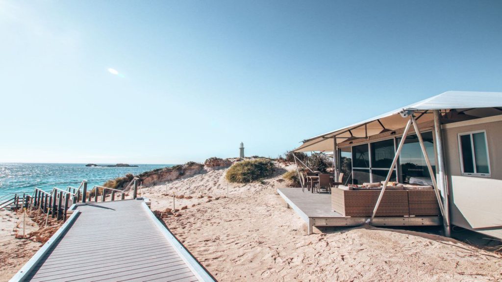 luxury eco tent on the beach Discovery Rottnest Island