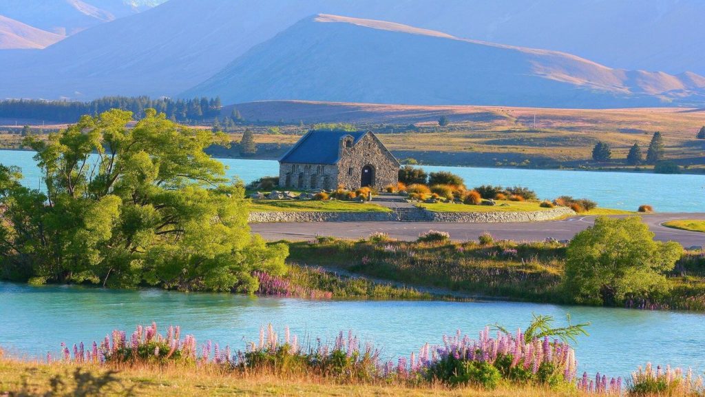 Australia to New Zealand travel looks like this at Lake Tekapo