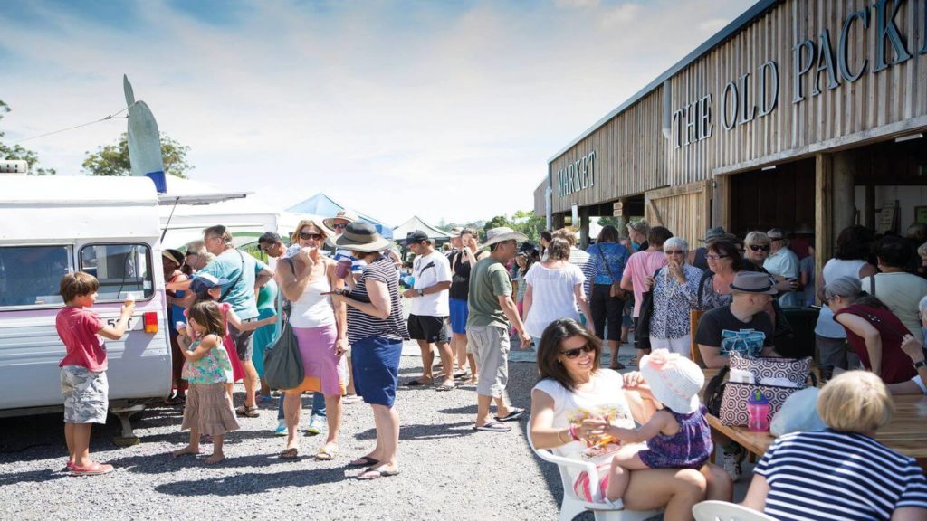 people at the Old Packhouse Market New Zealand