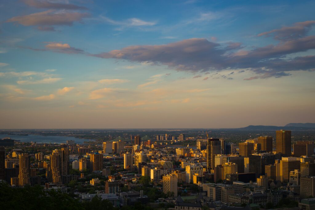 Montreal views from Mount Royal Park
