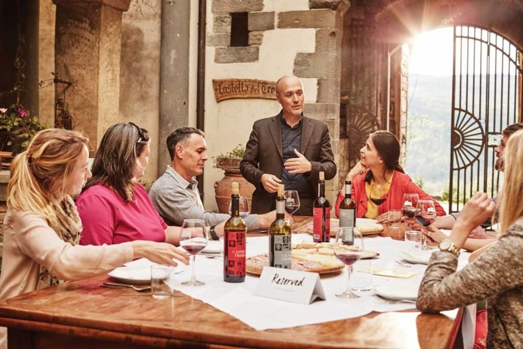 Trafalgar guests at Castle of Trebbio