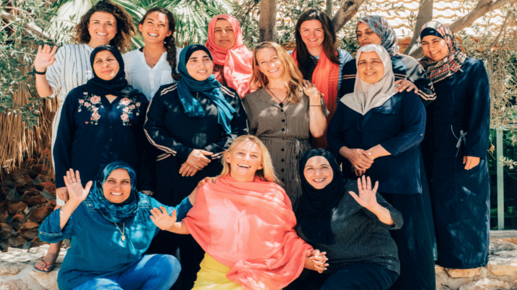 Trafalgar guests with the women of Demercidere in Turkey tour travel