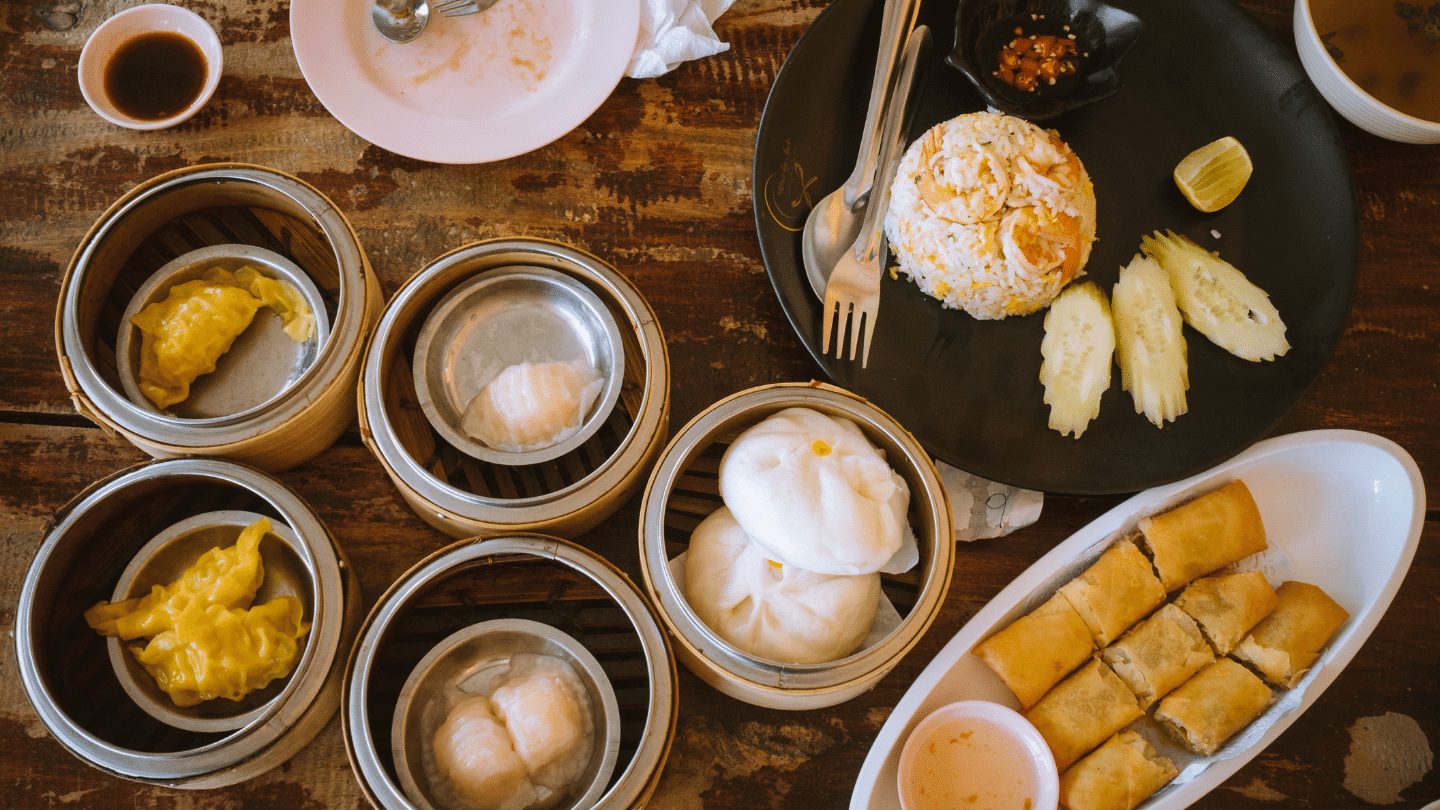 Table full of dim sum