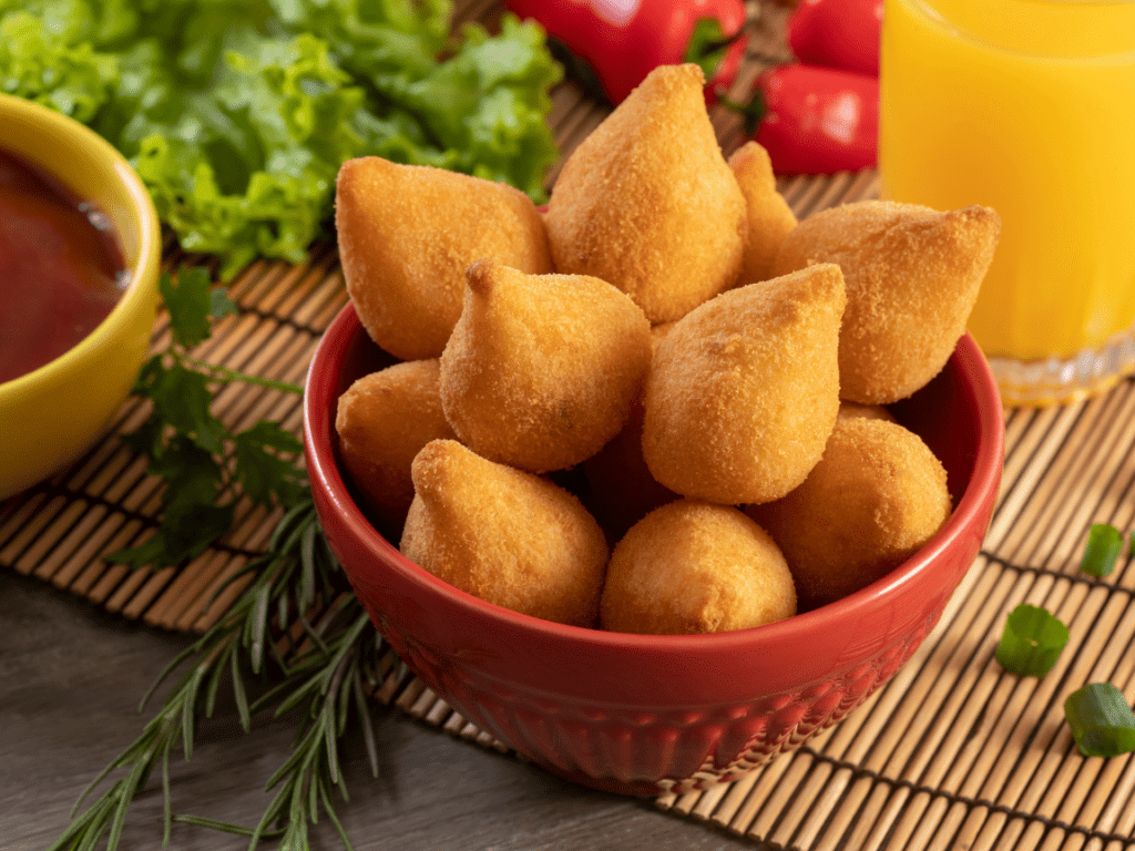 Coxinhas in a bowl