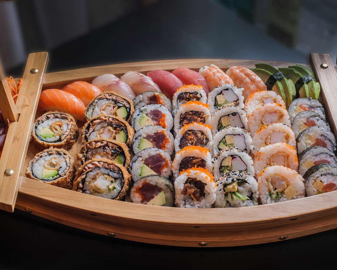platter of sushi