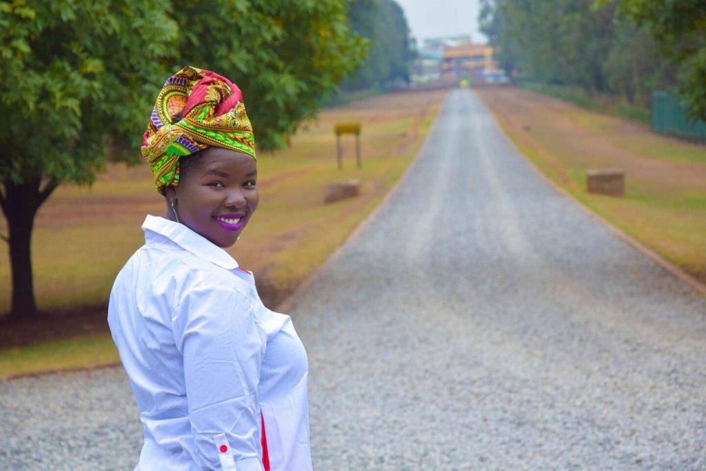 African woman traditional headscarf
