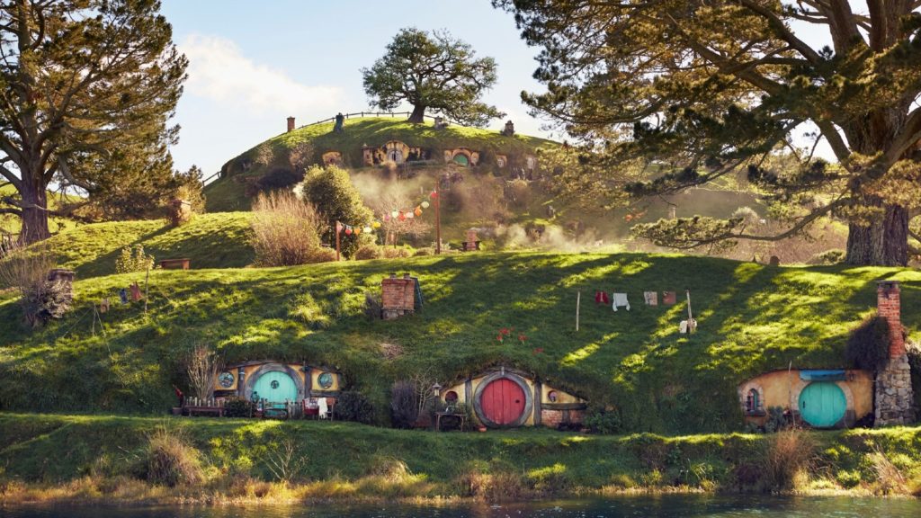 Hobbiton in New Zealand based on the books