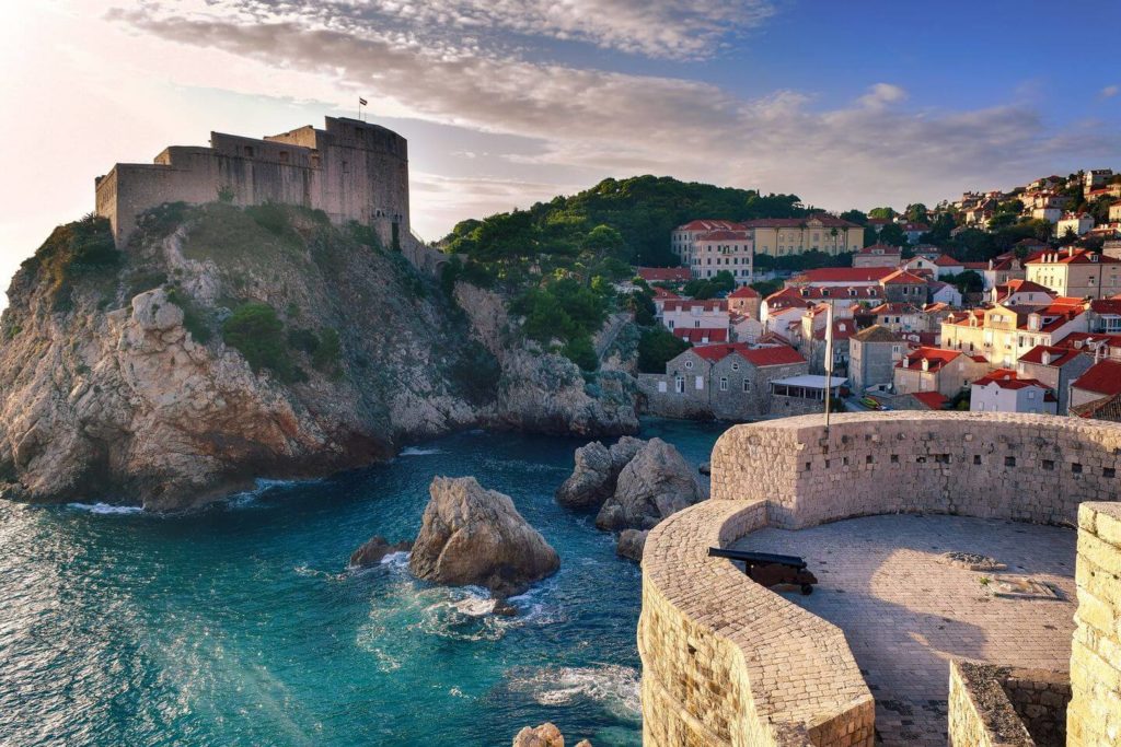 old fortress ocean Old Town Dubrovnik Croatia