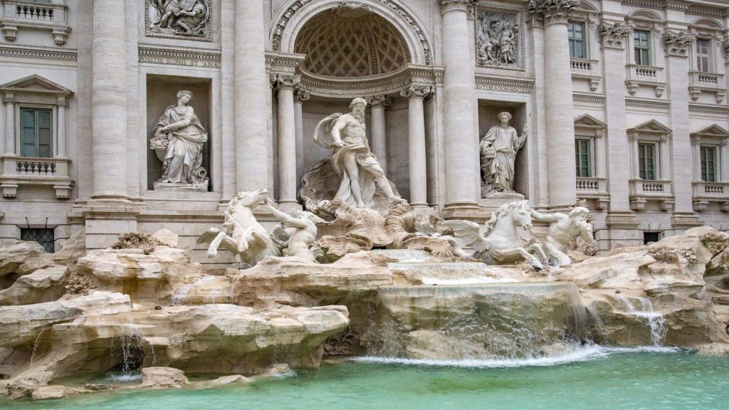 Trevi Fountain Rome travelling to Italy