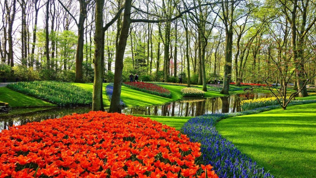 colourful tulips Keukenhof Gardens Netherlands Easter travel