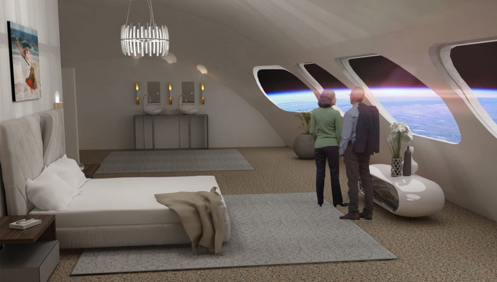 Voyager Station space hotel suite