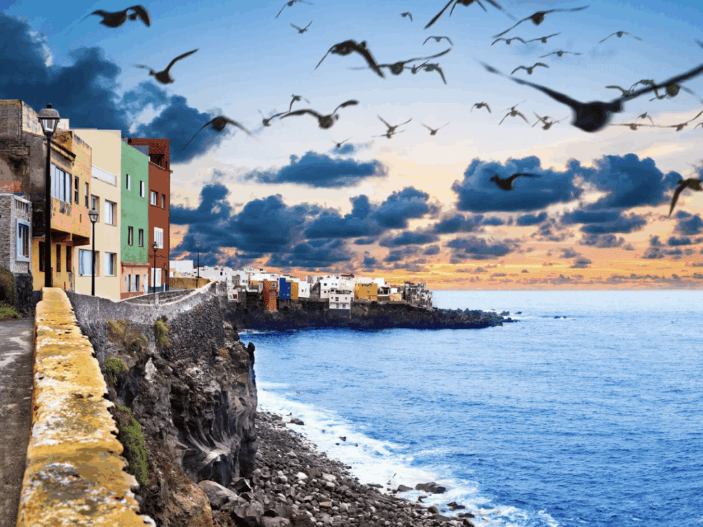 canary islands at sunset